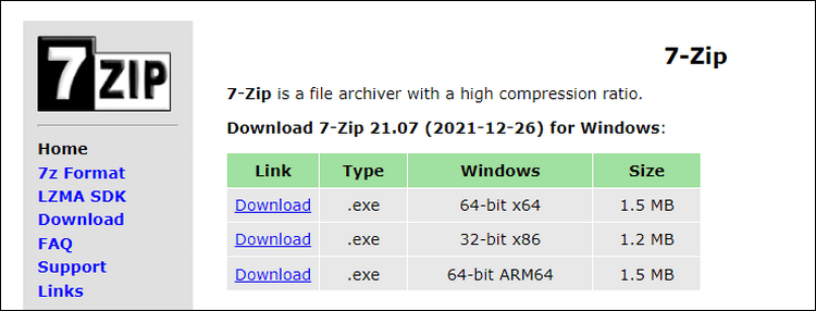 خطوات تحميل برنامج 7-Zip على الكمبيوتر