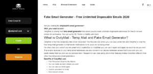 موقع Fake Mail Generator
