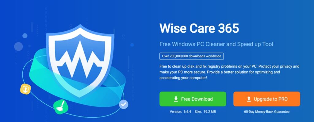 Wise Care 365 - تنظيف اللاب توب وتسريعه