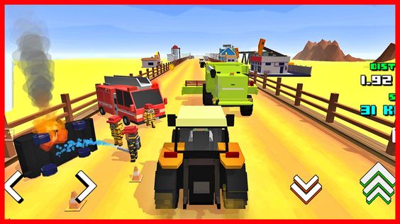 Blocky farm racing simulator - العاب اندرويد من دون نت