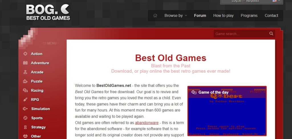 Best Old Games افضل موقع لتحميل العاب الكمبيوتر القديمة